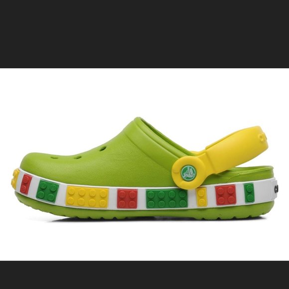 *RARE* Crocs NWT Blue/Yellow Lego Clog Sandals Unisex Multiple Sizes Available - Picture 3 of 7